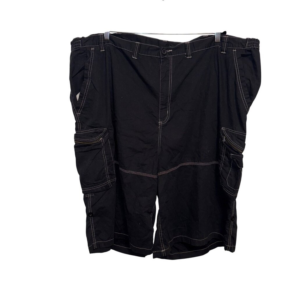 King Size Mens Black Cargo Shorts Size 56